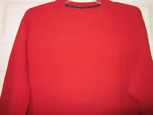 G.H. BASS ROT HERREN LANGARM THERMO STRICK SHIRT, GRÖSSE LARGE # 216Z - Bild 1 von 10