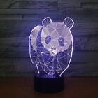3D Panda Night Light 7-Color Changing LED Desk Lamp Touch Switch Room Deco Gift