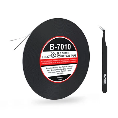 MMOBIEL 2mm Doppelseitiges Klebeband Tape 50 Meter für Reparaturen Handy Tablet