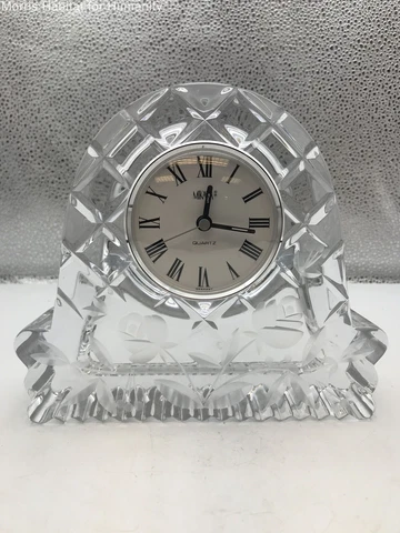 Mikasa Crystal Quartz Battery Power Period Cut Arched Mantle Clock Cover
