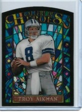1997 Topps Gallery Of Heroes Troy Aikman Stained Glass SP RARE! GH4