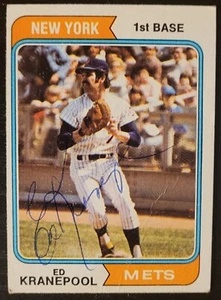1974 TOPPS BASEBALL ED KRANEPOOL METS # 561 - AUTHENTIC ORIGINAL AUTOGRAPH  - Bild 1 von 2