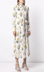 Goat Womens Shirt Dress Ladies Size UK 8 Livia Meadow Print Tie Waist Mid Length - Picture 1 of 12