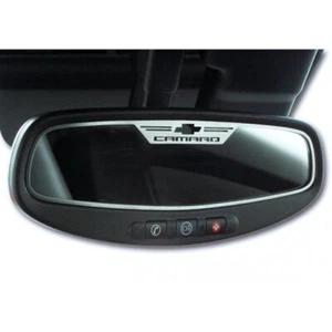 ACC Rear View Mirror Trim w/'Camaro' fits 10-14 Camaro SS w/Sensor-Oval Brushed - Bild 1 von 3