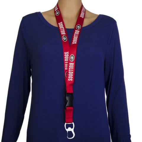 NCAA Georgia Bulldogs  breakaway Lanyard Keychain Bottle Opener Cover