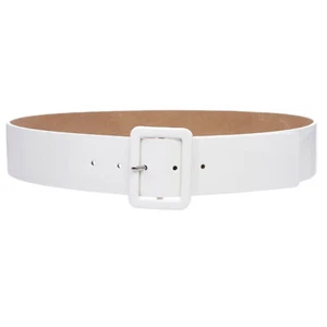 Women's High Waist Patent Leather Wide Fashion Square Belt - Picture 1 of 42