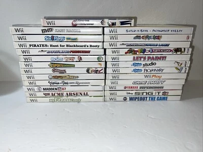 Nintendo Wii Game Lot Of 25: Madden, UDraw, Disney All CIB And Most Tested - Image 1 of 3