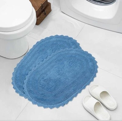 Alfombra de baño Royal Blaze 2x Crochet reversible alfombra de felpa corredor - ovalada pequeña 18"x26" Foto 1 de 4