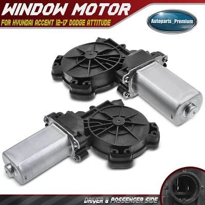2x Window Motor for Hyundai Accent 2012-2017 Dodge Attitude 12-15 Left & Right - Image 1 of 4