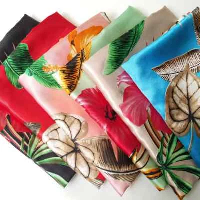 58"" de ancho por yardas Hawaii forro de tela satinada hágalo usted mismo material de vestido Charmeuse satinado Foto 1 de 4