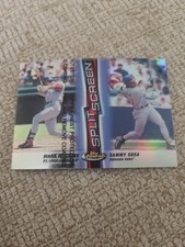 1999 FINEST SINGLE REFRACTOR SPLIT SCREEN McGWIRE & SOSA #SS1 MINT L@@K