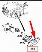 MERCEDES-BENZ SLK R171 FRONT RIGHT TURN SIGNAL LIGHT A1718200221 - Image 1 of 1