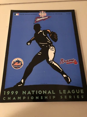 NEW 1999 National League Championship Program New York Mets Atlanta Braves Shea - Image 1 of 4