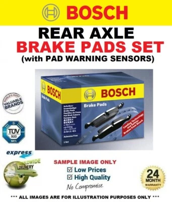 Rear Axle BRAKE PADS + SENSORS SET for JAGUAR X-TYPE 2.0 V6 2002-2005 - Image 1 of 4