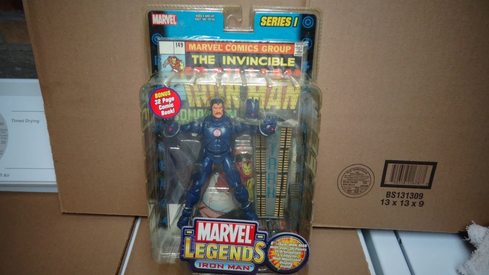 Marvel Legends Blue Stealth Armor Iron Man Variant Figure 2002 ToyBiz Series 1