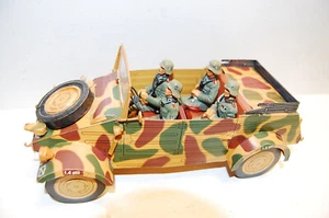 Vieux Papp Militaire Wagon Benne 20cm Avec 4 Lineol Soldats Généraux Pour 7.5cm - Photo 1/4