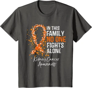 In This Family No One Fights Alone Kidney Cancer Youth Unisex T-shirt - Picture 1 of 3