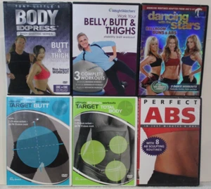 6 toning workout DVD lot butt thigh abs Dancing with stars Tony Little perfect - Picture 1 of 8