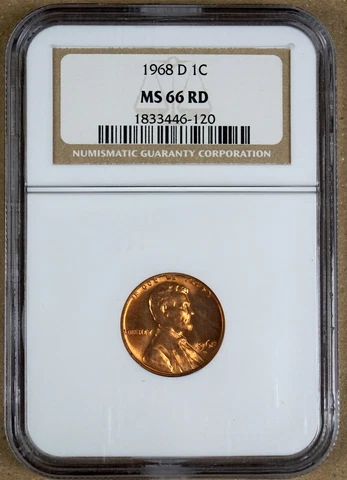 1968-D LINCOLN CENT NGC MS66RD Cover