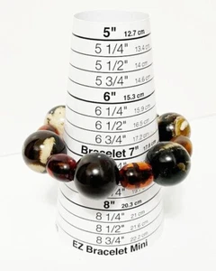 Vintage Large Indonesia Round Amber Beaded Bracelet - Picture 1 of 16
