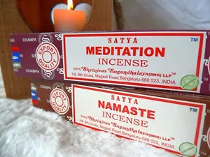 Satya Räucherstäbchen, Namaste, Positive Vibes, Meditation - Bild 1 von 6
