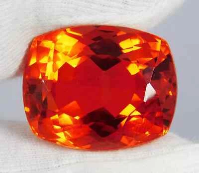 AAA+ Large Orange Topaz 93.40 Ct. Cushion Cut Loose Gemstone Gift for Women/ Her - Image 1 of 4