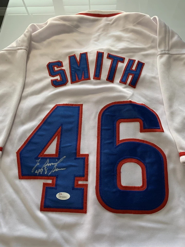 Lee Smith Autographed/Signed Jersey JSA Sticker Chicago Cubs PLEASE READ - Image 1 of 4