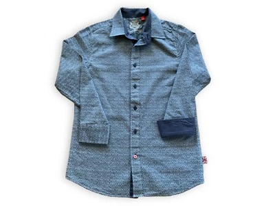 English Laundry Boy’s Stylish Button Down Shirt Size 14 Blue Pattern - Image 1 of 3