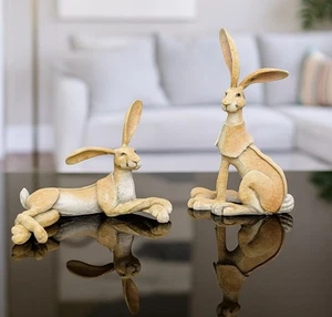 AS IS A Breed Apart Hare Figurines Bunny Rabbit Harold Harriett 2007 - Picture 1 of 17