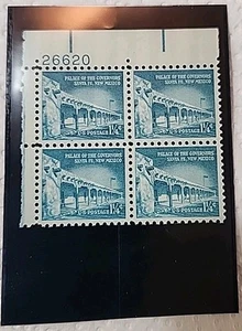 US Stamps Scott 1031A 1 1/4c Palace of Governors 1956 plate blk Unused - # 26620 - Picture 1 of 1