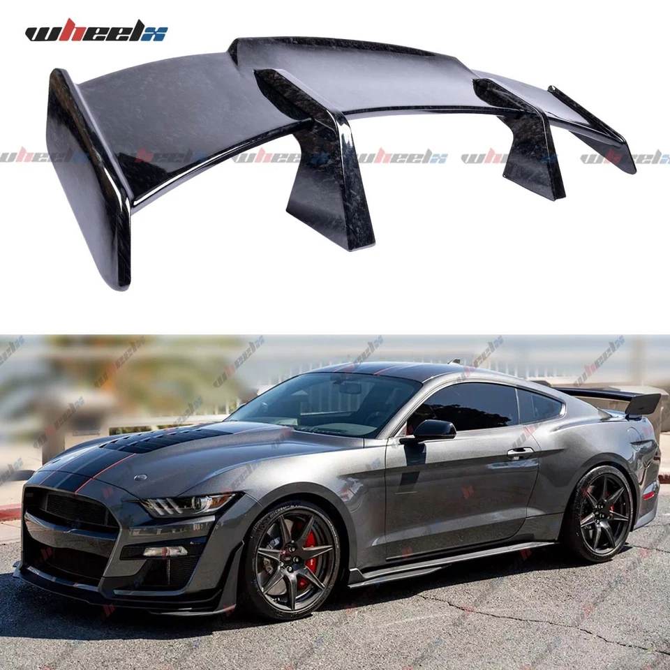 58" Forged Carbon Trunk Spoiler Wing PRO GT Style For Ford Mustang Shelby GT500 - Image 1 of 4
