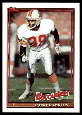 1991 Topps Harry Hamilton Tampa Bay Buccaneers #490 Set Break - Image 1 of 2
