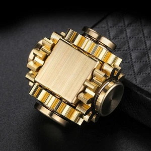 EDC Gear Linkage Brass Gyroscope Fingertips Spinning Top Gearwheel Gyro Toy Tool - Picture 1 of 4