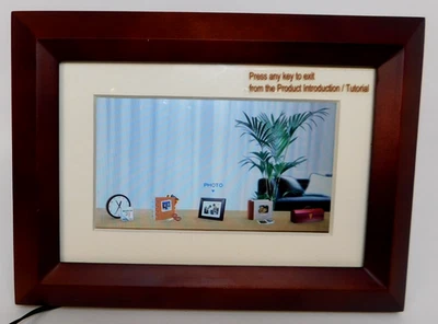 Philips Digital Photo Frame 7” LCD - Mahogany Frame - SPF3472/G7 - TESTED WORKS - Image 1 of 4