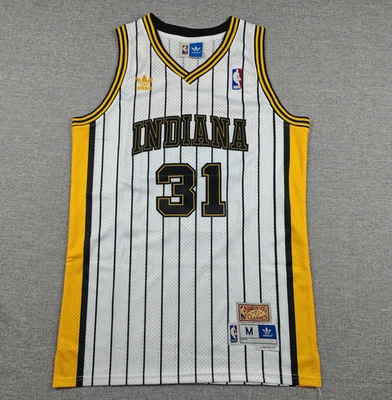 Indiana Pacers Reggie Miller #31 White Hardwood Classics Throwback Jersey - Image 1 of 4