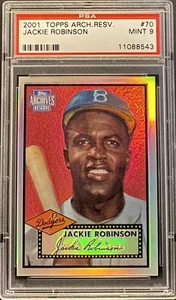 2001 Topps Archives Reserve Chrome Refractor #70 Jackie Robinson PSA 9 - Picture 1 of 4
