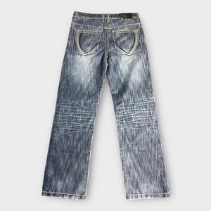 Vintage Southpole Jeans Youth 20 32x30 Blue Wash Y2K Denim Baggy Wide Leg Mall - Picture 1 of 15