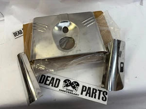 Harley OEM 3 piece stainless Heritage front fork covers tins FLSTC - Picture 1 of 3