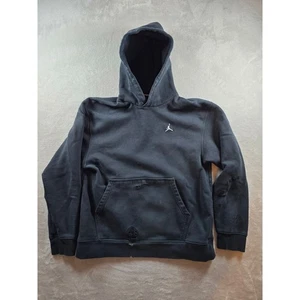 Sudadera con Capucha Nike Air Jordan Hombres L Negra Essentials Distressed DA9818 *Leer - Imagen 1 de 10