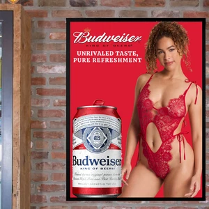 Vintage Retro Style Budweiser King of Beers Poster 18x24 sexy girl art decor 011 - Picture 1 of 4