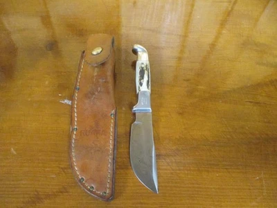 SMALL RUANA BONNER 6 BD Knife Perfect Size Skinner with Sheath - Image 1 of 4