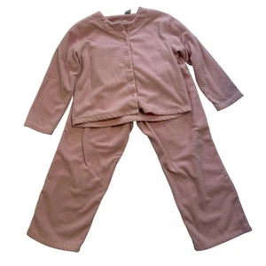 LAURA ASHLEY 2 Piece Pink Lounge Pajama Set Womens L Cozy Grandmacore - Imagen 1 de 6