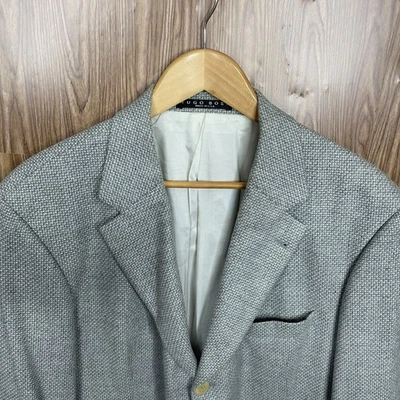 Hugo Boss Saks Fifth Avenue Sport Coat Mens 46L Gray Loro Piana Wool Cashmere - Image 1 of 4