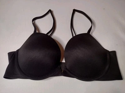 Victoria's Secret Push-up Bra 36C Black Underwire Plunge Molded Cups A29 - Image 1 of 3