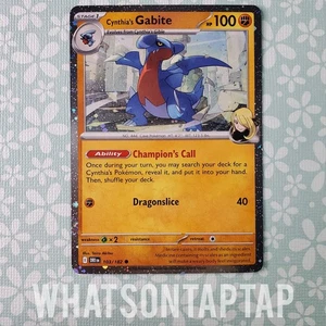 Pokemon Card Cynthias Gabite 103/182 Common Holo Scarlet Violet Destined Rivals - Picture 1 of 2
