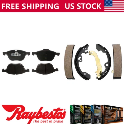 Kit dianteiro traseiro pastilhas de freio de cerâmica e sapatas de freio para 2004 Ford Focus - Raybestos - Imagem 1 de 4