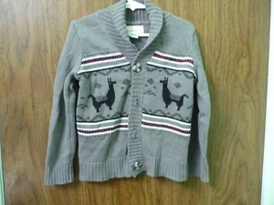 JUNGEN WONDERKIDS PULLOVER MIT KNÖPFEN UND LAMAS GRÖSSE 4T - Bild 1 von 3