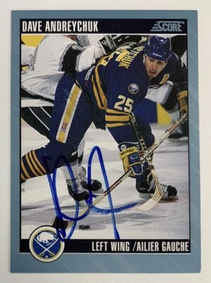 1992-93 Score Canadian #204 Dave Andreychuk - Autographed - Image 1 of 3