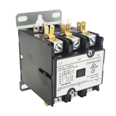 Definite Purpose Contactor 40A 3 Pole 120V Air Conditioning CONTACTOR AC coil - Image 1 of 4