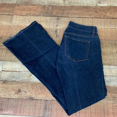 LOFT Ann Taylor Women Sz 25 0 Jeans Curvy Flare Dark Wash Trousers Patch Pocket - Image 1 of 4